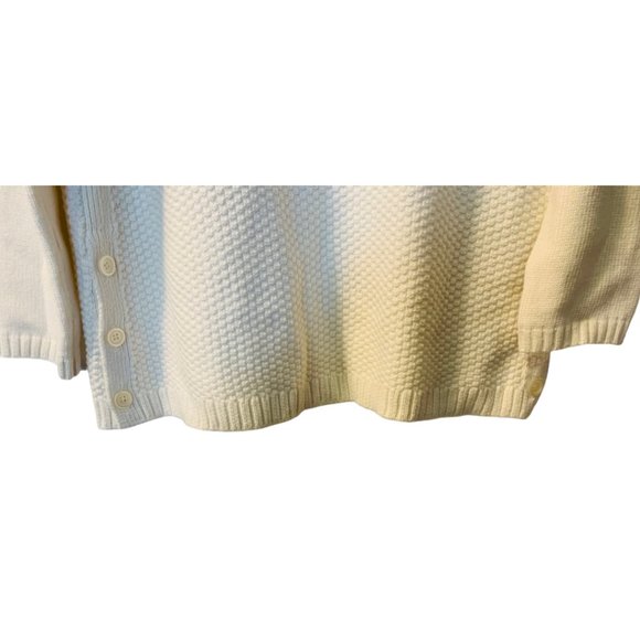 Talbots Turtleneck Sweater Size L NEW Ivory Women's Heavy Fisherman’s Tunic Cozy - Picture 4 of 10